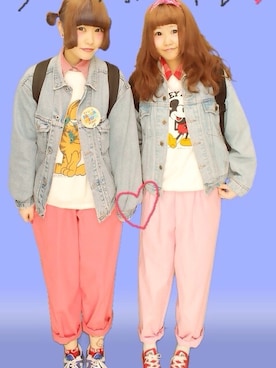 「CONVERSE（コンバース）のCONVERSE ローカット（スニーカー、レッド系）」を使った、わっかさん（レディース・154cm）の春コーディネート