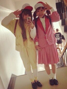 「靴下屋（クツシタヤ）の【WOMEN】2×2 リブソックス（ソックス/靴下、ホワイト系）」を使った、わっかさん（レディース・154cm）の夏コーディネート