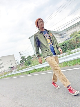 「アイテム（バングル/リストバンド）」を使った、koki_tsubakiharaさん（メンズ・174cm・20代）の秋コーディネート