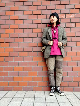「Levi's（リーバイス）のアイテム（テーラードジャケット）」を使った、koki_tsubakiharaさん（メンズ・174cm）の冬コーディネート