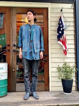 「eight（エイト）のアイテム」を使った、koki_tsubakiharaさん（メンズ・174cm）の春コーディネート