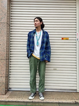 「ハンティングジャケット」｜「アイテム（アクセサリー）」を使った、koki_tsubakiharaさん（メンズ・174cm）の春コーディネート