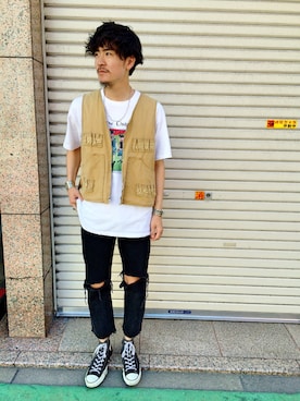 「アイテム（バングル/リストバンド）」を使った、koki_tsubakiharaさん（メンズ・174cm・20代）の夏コーディネート