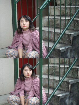 「タータンチェック」｜ami.さん（レディース・154cm）の秋コーディネート