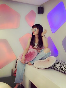 「韓国旅行」｜「アイテム（腕時計）」を使った、ami.さん（レディース・154cm）の夏コーディネート