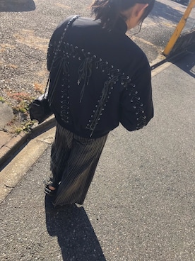 「G.V.G.V.（ジーヴィージーヴィー）のアイテム（MA-1）」を使った、ami.さん（レディース・154cm）の秋コーディネート
