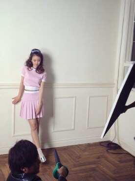 Miu Miu ミュウミュウ のワンピース ピンク系 を使った人気ファッションコーディネート Wear