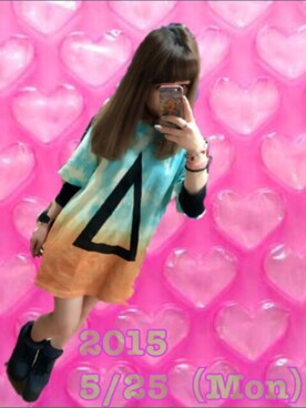 「3rd by VANQUISH（サードバイヴァンキッシュ）のアイテム（スニーカー）」を使った、あすたさん（レディース・146cm）の春コーディネート