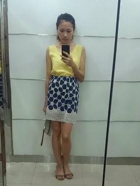 「neon yellow」｜Greenさん（レディース・163cm）の春コーディネート