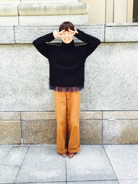 「haco!（ハコ）のアイテム（トップス）」を使った、maruさん（レディース・151cm）の秋コーディネート