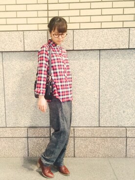 「nusy（ヌージー）のアイテム」を使った、maruさん（レディース・151cm）の秋コーディネート