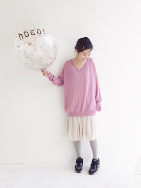 「haco!（ハコ）のアイテム（トップス）」を使った、maruさん（レディース・151cm）の冬コーディネート