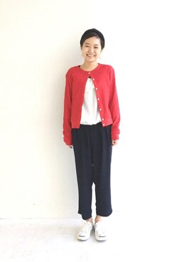「haco!（ハコ）のアイテム（サロペット/オーバーオール）」を使った、maruさん（レディース・151cm）の冬コーディネート