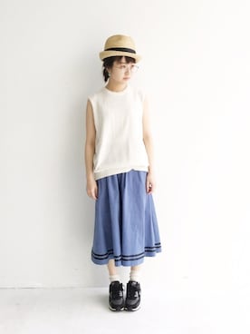 「アイテム（スカート）」を使った、maruさん（レディース・151cm・30代）の春コーディネート