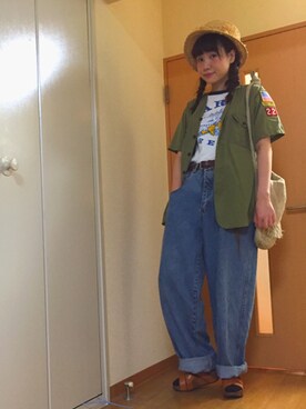 「ZOOL（ズール）のアイテム」を使った、ひな子さん（レディース・165cm）の夏コーディネート