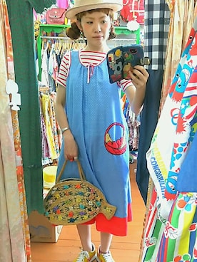「ED HAT（エドハット）のアイテム」を使った、merry (古着屋FunnyFace)さん（レディース・168cm）の夏コーディネート