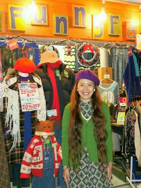 「70s」｜「アイテム（ワンピース/ドレス）」を使った、merry (古着屋FunnyFace)さん（レディース・168cm）の冬コーディネート