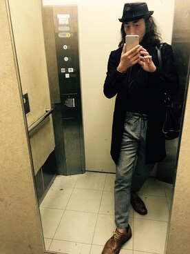 「チェスター」｜「アイテム（その他アウター）」を使った、ヨウイチさん（メンズ・177cm）の冬コーディネート
