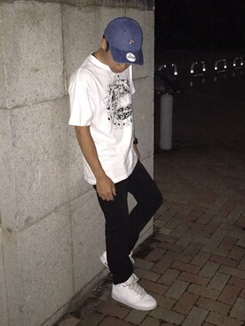 「NEW ERA（ニューエラ）のアイテム（Tシャツ/カットソー）」を使った、ないやさん（メンズ・172cm）の秋コーディネート
