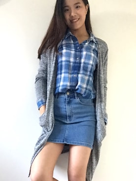 「PAZZO」｜「アイテム（チェスターコート）」を使った、vivian chiangさん（レディース・168cm）の春コーディネート