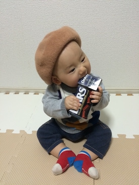 「etiquette（エチケット）のアイテム」を使った、ITSUKIさん（キッズ・70cm）の冬コーディネート