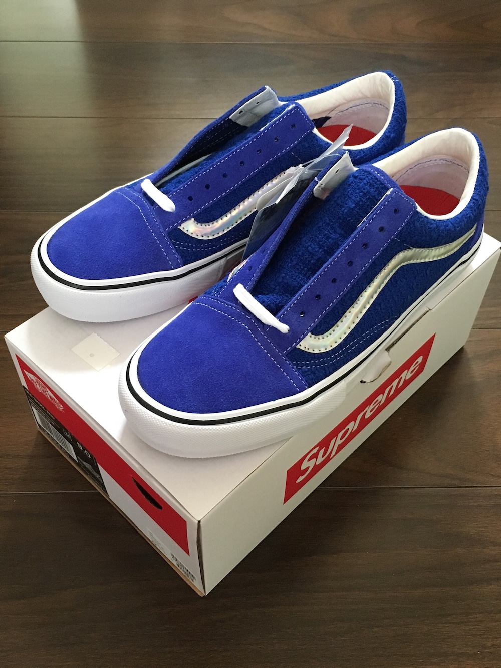 「スニーカー、シュプリーム、supreme、VANS、Supremexvans、sneakers、バンズ、oldskool」｜「Supreme のアイテム（スニーカー、ブルー系）」を使った、ゆうすけさん（メンズ・168cm）の春コーディネートの1枚目の写真