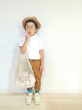 「乱痴気（ランチキ）のアイテム」を使った、erinkaさん（キッズ・110cm）の夏コーディネート