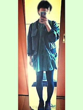 「And A（アンドエー）のアイテム（ブルゾン）」を使った、にれさん（レディース・157cm）の秋コーディネート