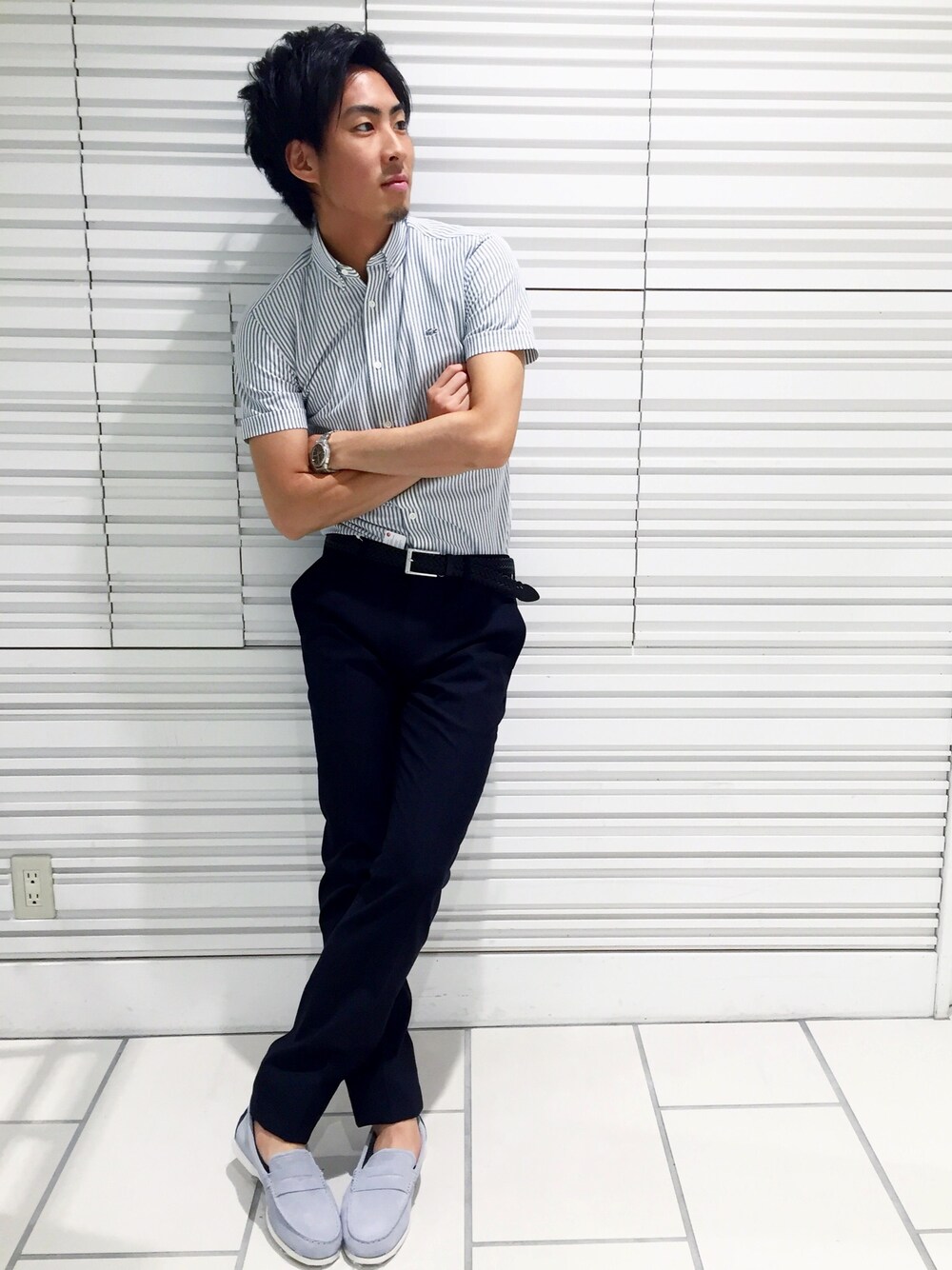 LACOSTE ネイビースラックス新品タグ付き LACOSTE ネイビー スウェット