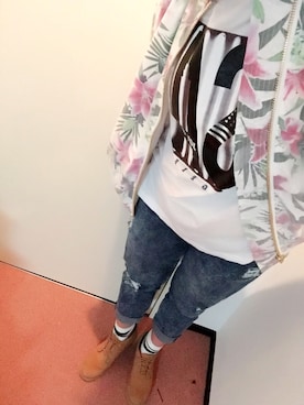 「JOYRICH」｜「アイテム（ブルゾン）」を使った、미오さん（レディース・177cm）の春コーディネート