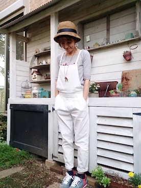 「quenere（カーネル）のアイテム（帽子）」を使った、さくらんぼさん（レディース・160cm）の夏コーディネート