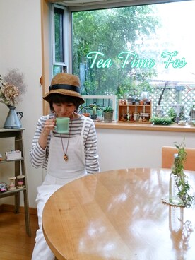 「サロペ部夏祭り♡」｜「アイテム（食器/キッチン）」を使った、さくらんぼさん（レディース・160cm）の夏コーディネート