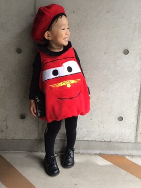 「halloween」｜「アイテム（ハンチング/ベレー帽）」を使った、eitaさん（キッズ・80cm）の秋コーディネート