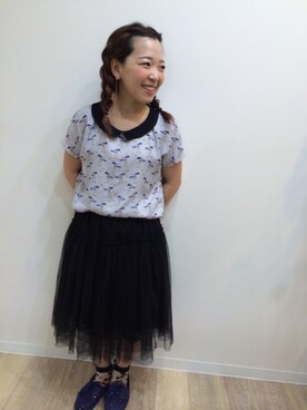 「AS as know as（エーエス アズノウアズ）のアイテム（スカート）」を使った、megumi.hさん（レディース・148cm）の夏コーディネート