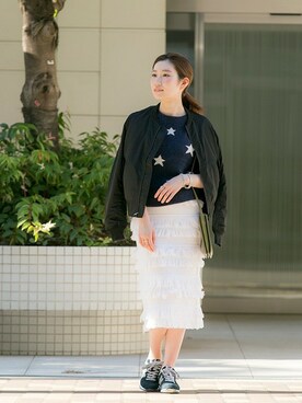 「URBAN RESEARCH（アーバンリサーチ）のアイテム（MA-1）」を使った、matsumoto    mioさん（レディース・162cm）の秋コーディネート
