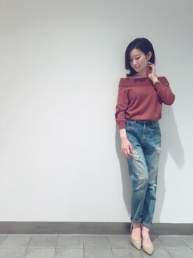 「アイテム（バレエシューズ）」を使った、matsumoto    mioさん（レディース・162cm・20代）の春コーディネート