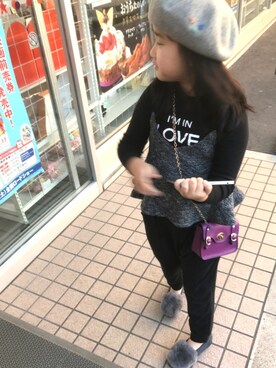 「アイテム（キャミソール）」を使った、みおさん（キッズ・130cm）の冬コーディネート
