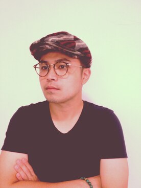 「HUMAN MADE（ヒューマンメード）のアイテム（キャスケット）」を使った、Ray Leeさん（メンズ・168cm）の夏コーディネート