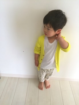「ヒラキ（ヒラキ）のアイテム（トップス）」を使った、yuzukiさん（キッズ・90cm）の春コーディネート