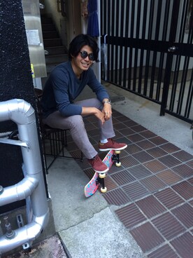 「Varde77（バルデセブンティセブン）のアイテム（アクセサリー）」を使った、Junichiさん（メンズ・173cm）の春コーディネート