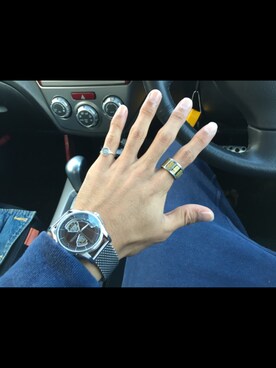 「Varde77（バルデセブンティセブン）のアイテム（アクセサリー）」を使った、Junichiさん（メンズ・173cm）の冬コーディネート