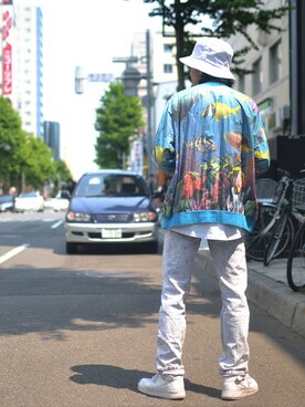 「Levis」｜「アイテム（その他アウター）」を使った、UNIONsapporoさん（メンズ・173cm）の夏コーディネート