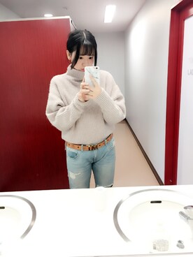 「L'EST ROSE（レストローズ）のアイテム（トップス）」を使った、uhiさん（レディース・173cm）の秋コーディネート