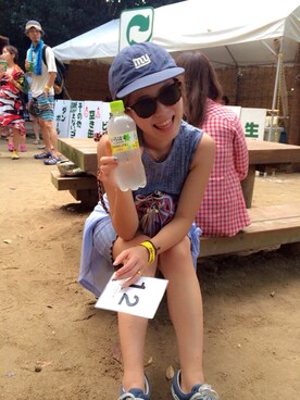 「BED&BREAKFAST（ベットアンドブレックファスト）のアイテム（ワンピース、ブルー系）」を使った、tsukasaさん（レディース・150cm）の秋コーディネート