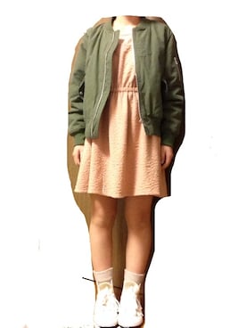 「入学式」｜「アイテム（ブルゾン）」を使った、mofuさん（レディース・147cm）の春コーディネート