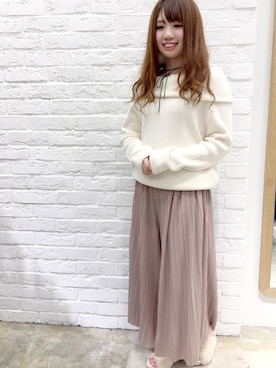 「one after another NICE CLAUP（ワンアフターアナザーナイスクラップ）のアイテム（アクセサリー）」を使った、かなみさん（レディース・156cm）の秋コーディネート