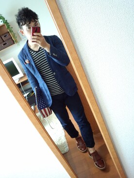 「Paul Smith（ポールスミス）のアイテム（サンダル）」を使った、しゅんさん（メンズ・168cm）の春コーディネート