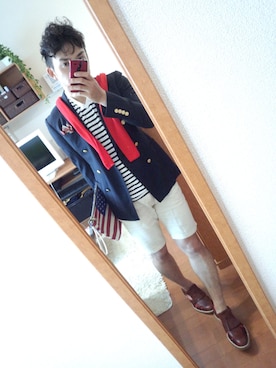 「Paul Smith（ポールスミス）のアイテム（サンダル）」を使った、しゅんさん（メンズ・168cm）の春コーディネート