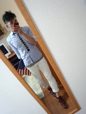 「Paul Smith（ポールスミス）のアイテム（サンダル）」を使った、しゅんさん（メンズ・168cm）の夏コーディネート