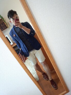 「Paul Smith（ポールスミス）のアイテム（サンダル）」を使った、しゅんさん（メンズ・168cm）の夏コーディネート